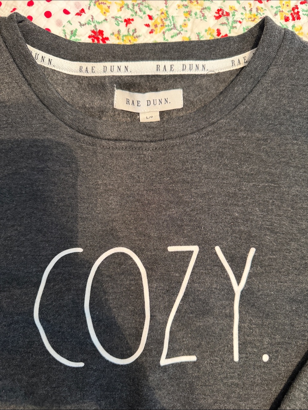 Rae Dunn 'COZY.' Charcoal Sweatshirt & Jogger Set - Picture 2 of 4